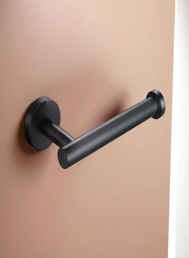 LUXIUR Toilet Paper Roll Holder for Bathroom, Kitchen Tissue Roll Stand, 304 Grade Stainless Steel Wall Mount Hanger for Kitchen Accessories Items, Home and Bathroom Accessories, Matte Black - Image 1