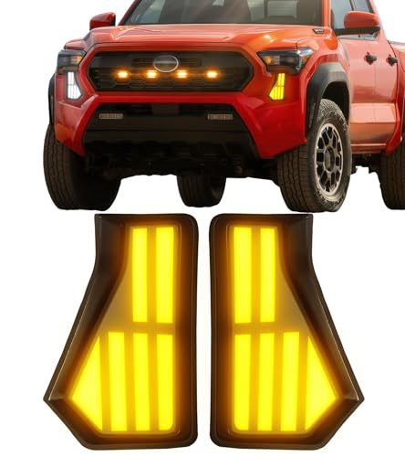 NEOXIST Fog Lights for 2024 2025 2026 Toyota Tacoma Accessories 4th Gen LED Front Grill Daytime Running Light Amber Turn Signals Sleek Style - Image 1
