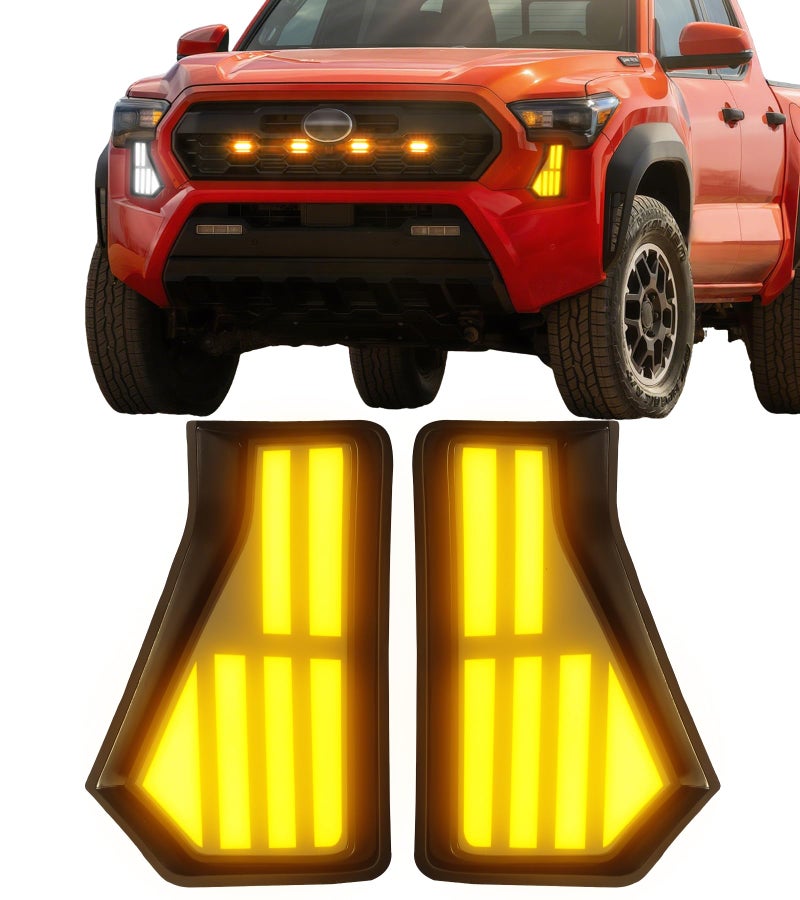 NEOXIST Fog Lights for 2024 2025 2026 Toyota Tacoma Accessories 4th Gen LED Front Grill Daytime Running Light Amber Turn Signals Sleek Style - Image 2