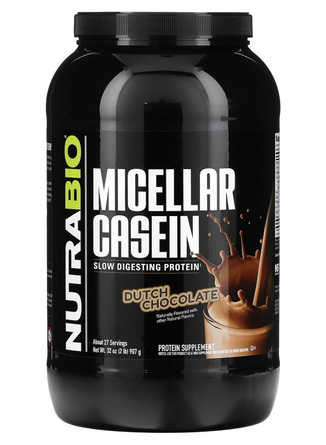 NutraBio Micellar Casein Dutch Chocolate 2 lb (907 g)