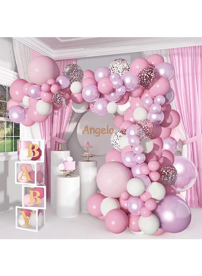 وهناك 103 من البالونات والأبيض الزيتية المزينة بأقواس -حمام مثالي لخريج الأطفال، الأعراس، أعياد الميلاد، والخلفية لحفلات فتيات العزوبية -تناسب الأماكن المغلقة والخارج - Image 1