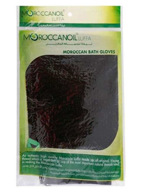 Luffa Moroccan Bath Gloves Black