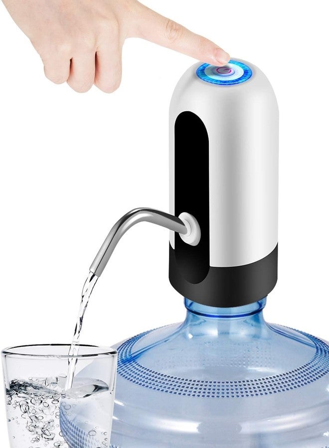 MAKE A WISH Water Dispenser Pump Automatic Wireless Water Can Dispenser Pump for 20 Litre Bottle, Water Can Jar Dispenser for - Home, Office, Parties - White/Black - Image 1