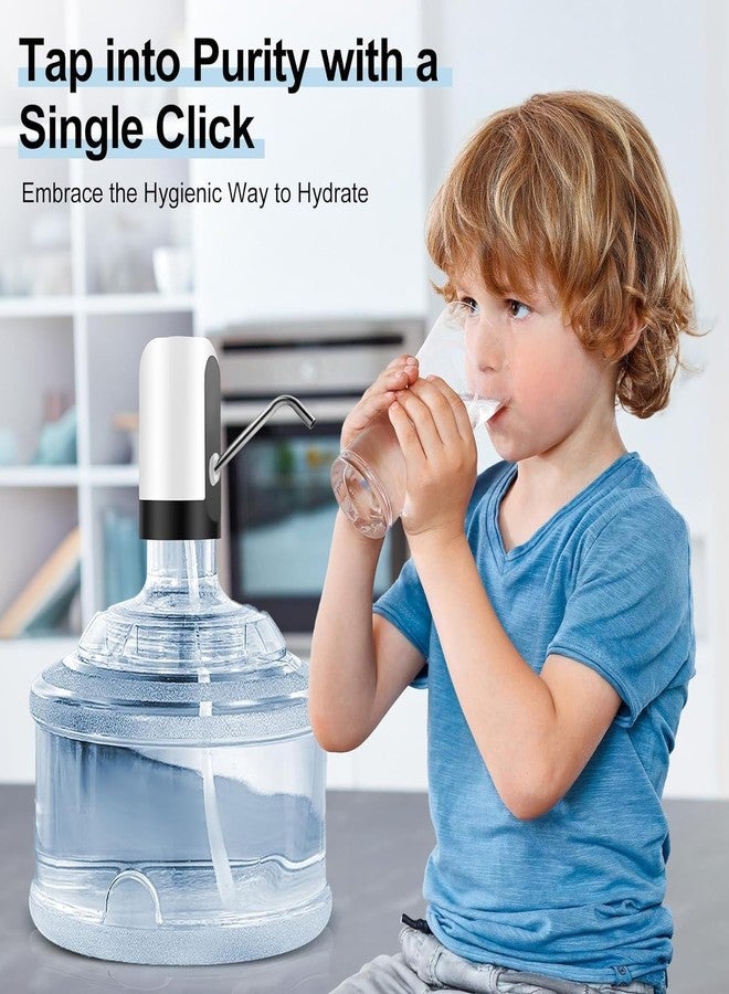MAKE A WISH Water Dispenser Pump Automatic Wireless Water Can Dispenser Pump for 20 Litre Bottle, Water Can Jar Dispenser for - Home, Office, Parties - White/Black - Image 3