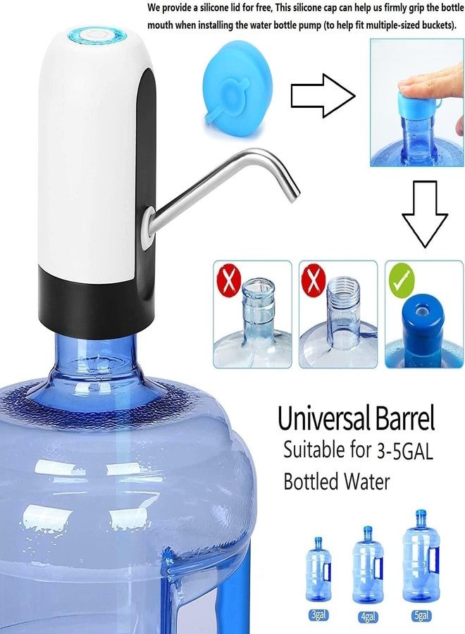 MAKE A WISH Water Dispenser Pump Automatic Wireless Water Can Dispenser Pump for 20 Litre Bottle, Water Can Jar Dispenser for - Home, Office, Parties - White/Black - Image 2