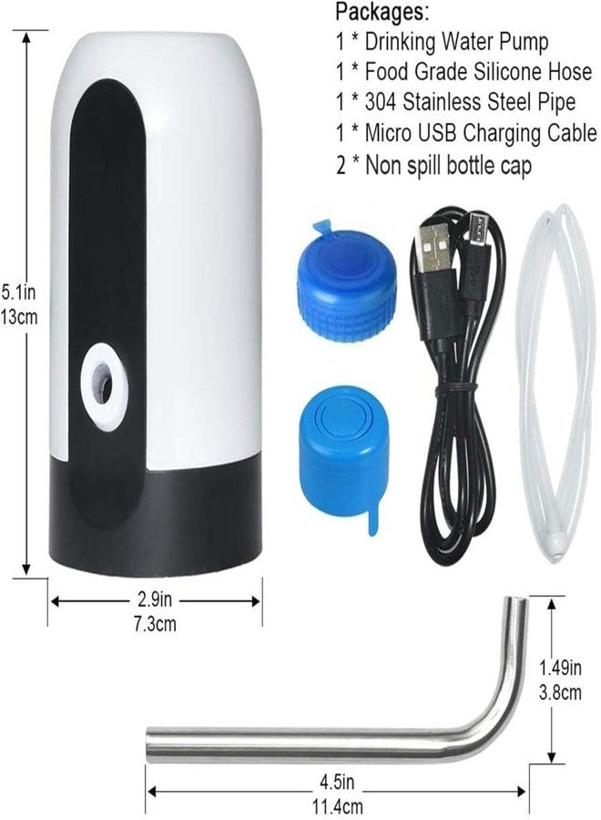 MAKE A WISH Water Dispenser Pump Automatic Wireless Water Can Dispenser Pump for 20 Litre Bottle, Water Can Jar Dispenser for - Home, Office, Parties - White/Black - Image 5