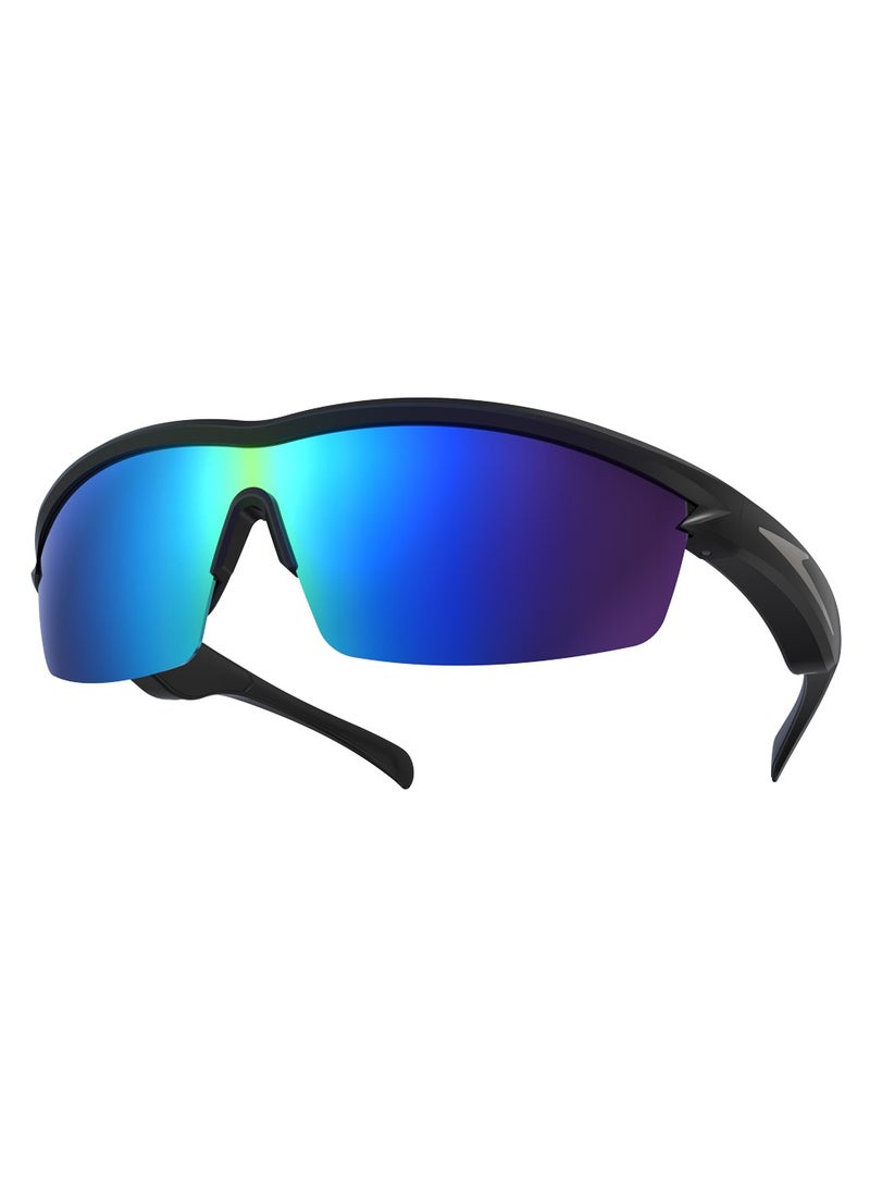 T07 BK-BL AI Sport Smart Glasses with Bluetooth and Microphone Waterproof Blue Lenses - Image 1