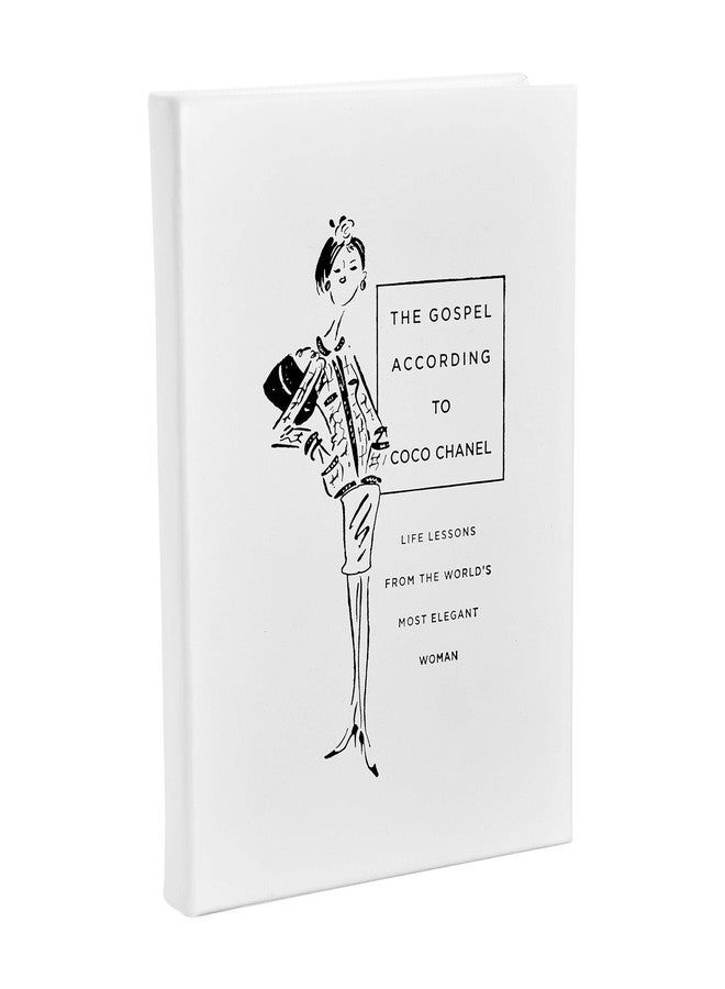 Graphic Image The Gospel According to Coco Chanel - Leather Bound Book White - Fine Collectible Edition - Made in USA Quality Leather - Made in USA - Image 1