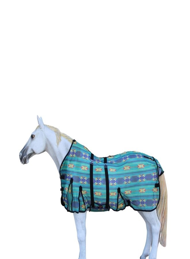 Challenger 70" Horse Mesh Light Weight Summer Sheet Flysheet Protection Airflow Teal 73430 - Image 4