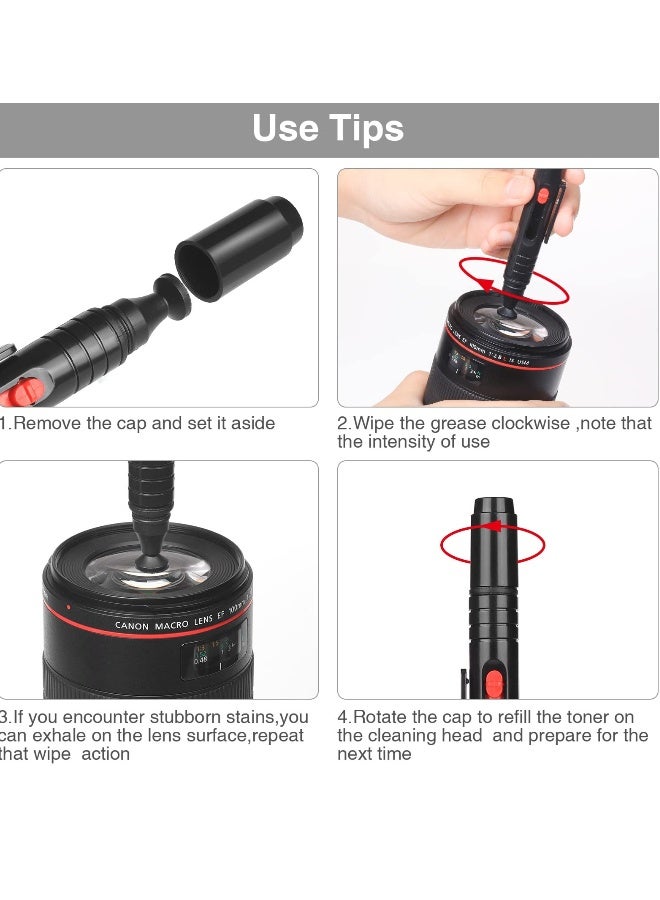 Multi-Purpose Camera and Electronics Cleaning Kit with Precision Air Blower, Microfiber Cloth, and Lens Cleaning Pen - Suitable for Cameras, Smartphones, and Laptops - Image 3