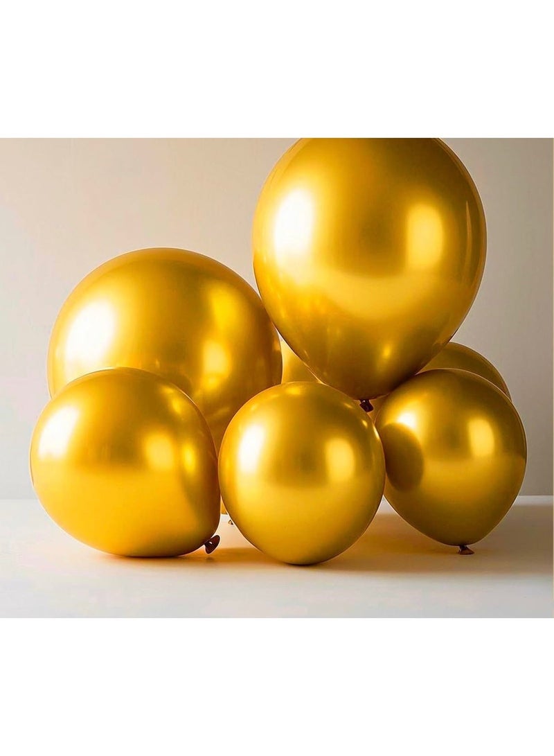 Dingo Super Metallic Gold Balloons Set Different Sizes 12-inch 5-inch 18-inch 225 Pack Chrome Thicken Balloon Kit - Image 5