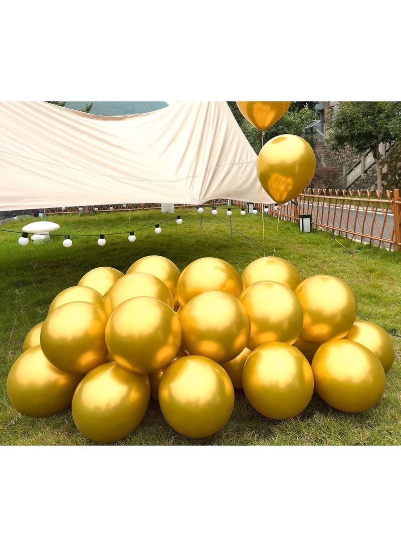 Dingo Super Metallic Gold Balloons Set Different Sizes 12-inch 5-inch 18-inch 225 Pack Chrome Thicken Balloon Kit - Image 4