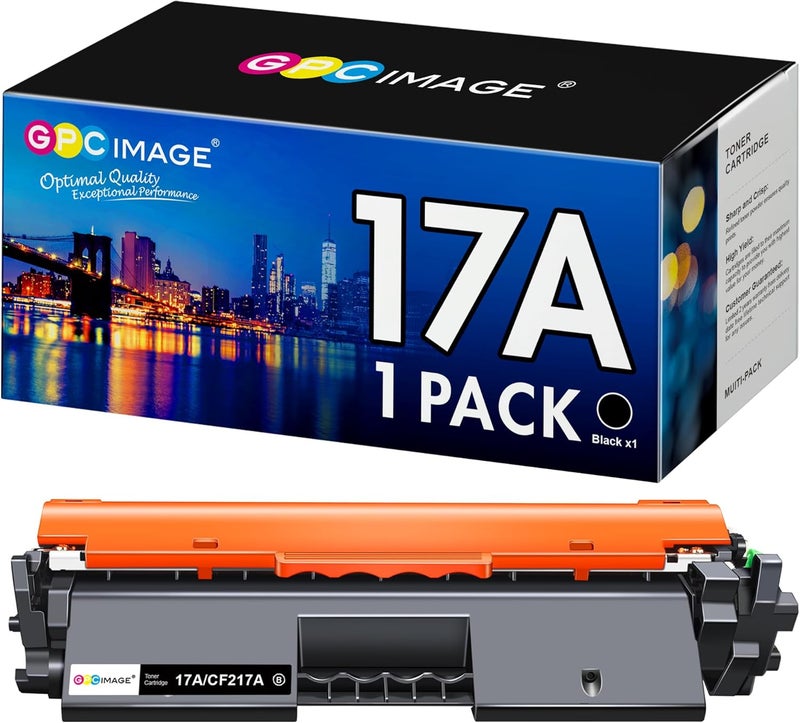 GPC Image Compatible Toner Cartridge Replacement for HP 17A CF217A Toner Compatible with Laserjet Pro M102w M130nw M130fw M130fn M102a M130a Laserjet Pro MFP M130 M102 Series Printer Tray (1 Black) - Image 1