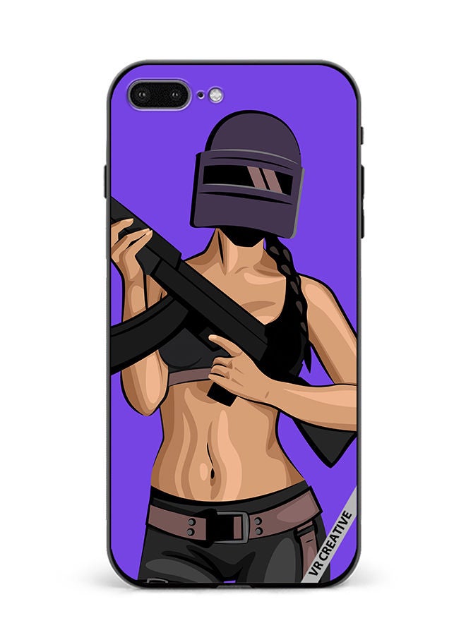 VR CREATIVE Protective Case Cover For Apple iPhone 7 Plus/8 Plus Pubg Character With A Gun Design Multicolour - Image 1
