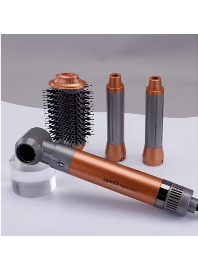 إنزو مجفف شعر ومصفف ENZO 4 في 1 – فرشاة هواء ساخن مع رؤوس قابلة للتبديل للتجفيف، التمليس، التمويج والتكثيف – مناسبة لجميع أنواع الشعر - Image 4