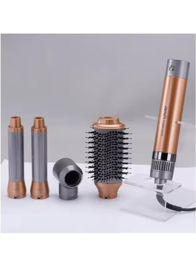 إنزو مجفف شعر ومصفف ENZO 4 في 1 – فرشاة هواء ساخن مع رؤوس قابلة للتبديل للتجفيف، التمليس، التمويج والتكثيف – مناسبة لجميع أنواع الشعر - Image 2