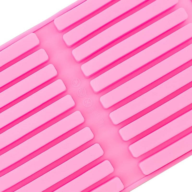 Arvintas 2 PACK Chocolate Rod Stick Silicone Strip Molds, 20 Bars Strips Biscuit Candy Molds for Cookies Candy Crayon Candle Soap Ice Cube Tray - Image 4