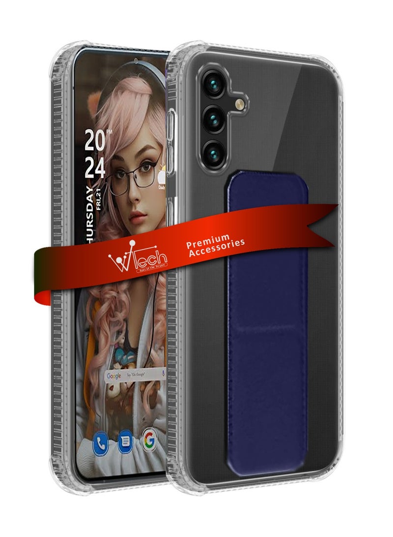 Wtech TPU Hand Grip Air Pillow Case Cover For Samsung Galaxy S24 5G 2024 Clear/Navy Blue - Image 1