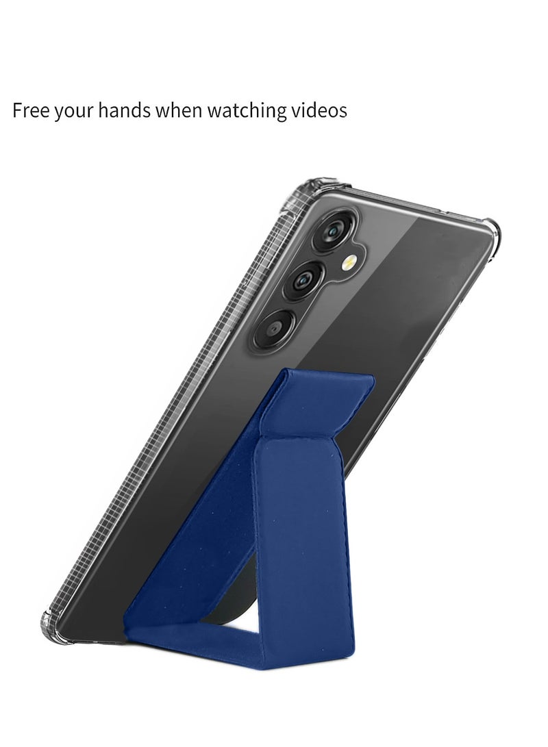 Wtech TPU Hand Grip Air Pillow Case Cover For Samsung Galaxy S24 5G 2024 Clear/Navy Blue - Image 2