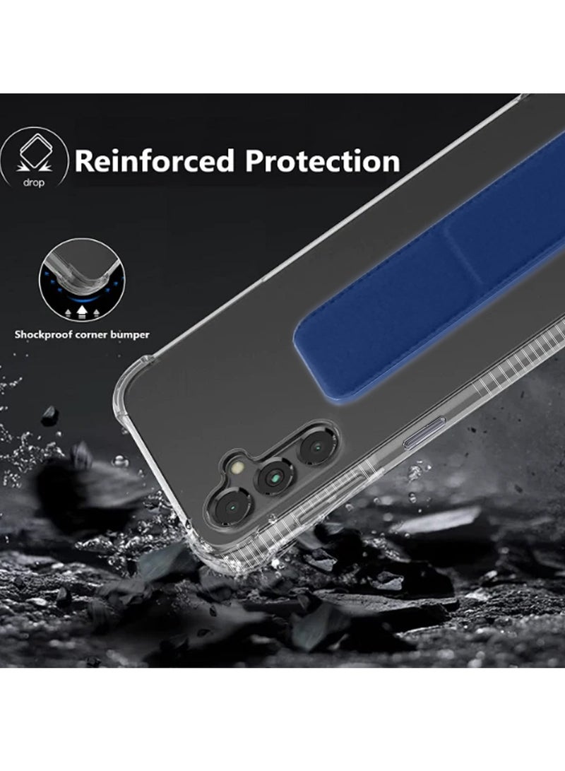 Wtech TPU Hand Grip Air Pillow Case Cover For Samsung Galaxy S24 5G 2024 Clear/Navy Blue - Image 3