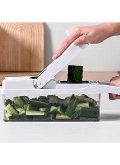AROAQ Vegetable Chopper Extra Large Chopper Vegetable Cutter Multifunctional 10-in-1 Pro Food Chopper - 6 Blades 4 Vegetable Spiralizers E Recipes - Veggie Chopper with Container  - Image 2