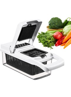 AROAQ Vegetable Chopper Extra Large Chopper Vegetable Cutter Multifunctional 10-in-1 Pro Food Chopper - 6 Blades 4 Vegetable Spiralizers E Recipes - Veggie Chopper with Container  - Image 5
