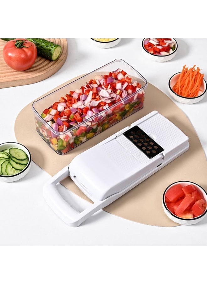 AROAQ - Vegetable Chopper Extra Large Chopper Vegetable Cutter Multifunctional 10-in-1 Pro Food Chopper - 6 Blades 4 Vegetable Spiralizers E Recipes - Veggie Chopper with Container - Image 1