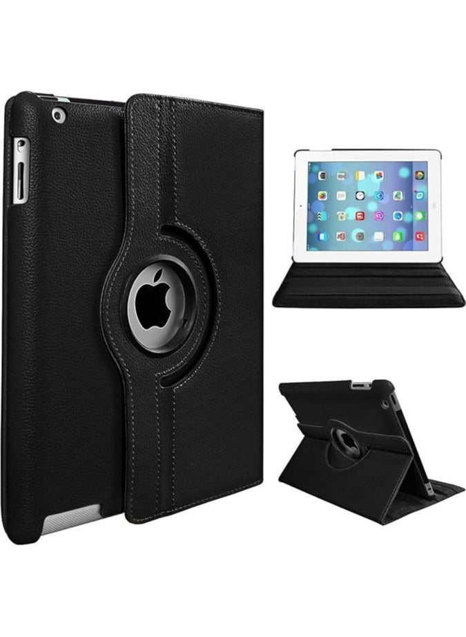 erorex Rotating Case for iPad Pro 12.9 inch [1st/2nd Gen 2015/2017],360 Degree Stand [Auto Sleep/Wake] Folio Leather Smart Cover (black) - Image 1
