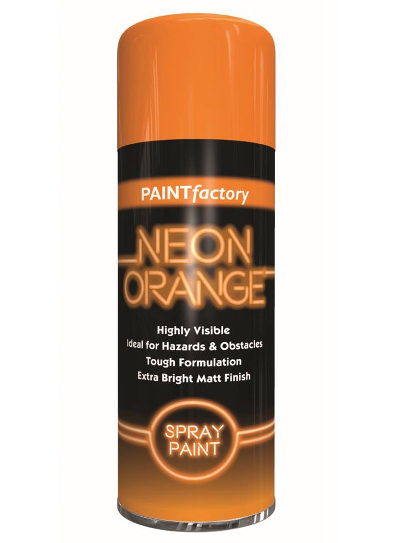 مصنع الطلاء دهان بخاخ نيون عالي الوضوح من مصنع الطلاء – اللون البرتقالي ٤٠٠ مل - Image 1