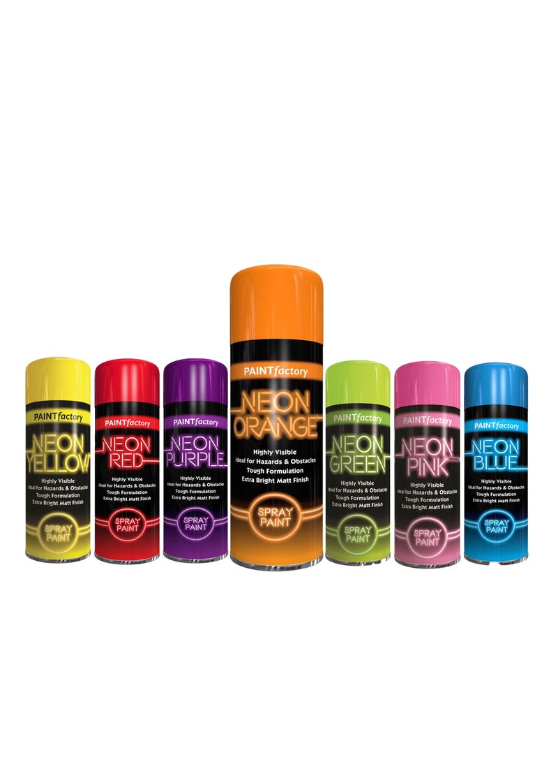 مصنع الطلاء دهان بخاخ نيون عالي الوضوح من مصنع الطلاء – اللون البرتقالي ٤٠٠ مل - Image 2