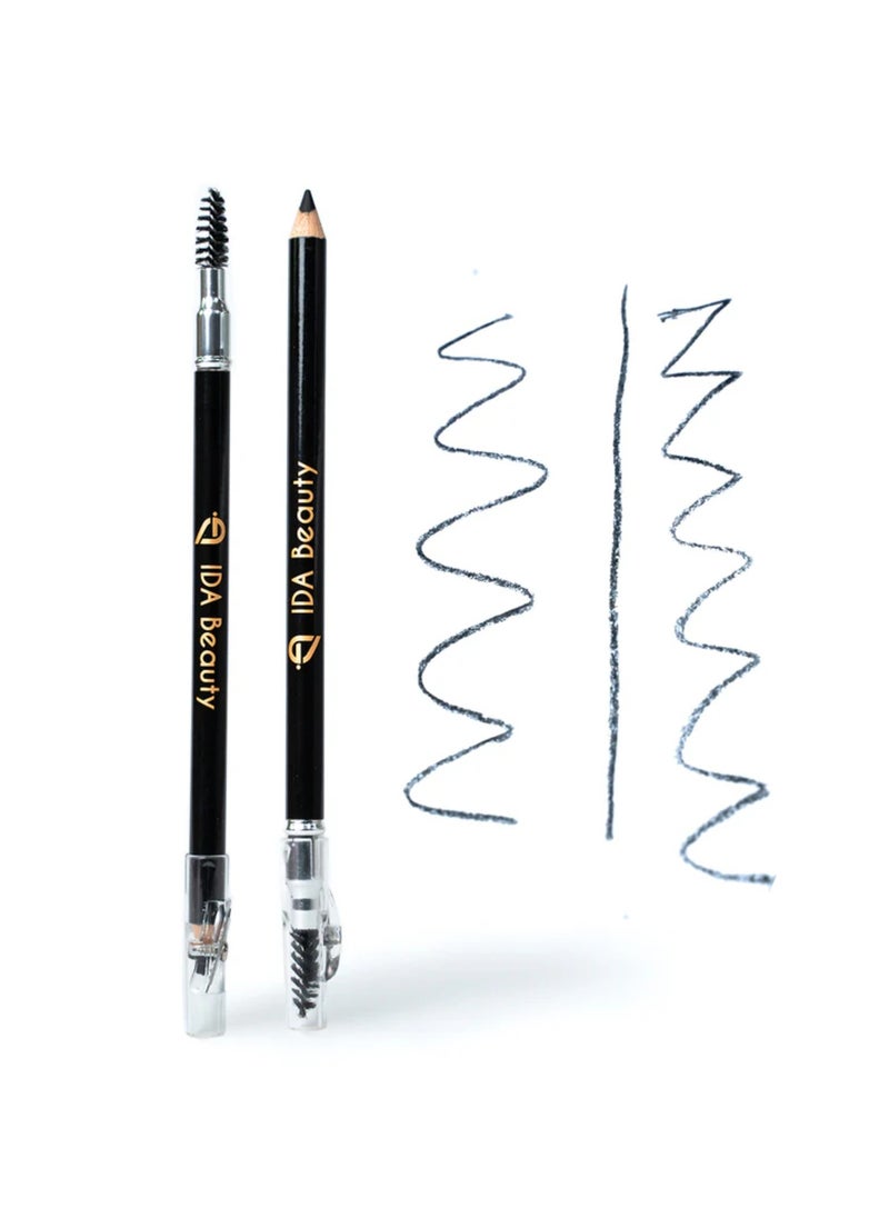 IDA Beauty Double-Sided Wooden Eyebrow Pencil | Waterproof, Smudge-Proof, 24-Hour Wear | Vitamin-Enriched, Vegan, Halal, Cruelty-Free  - Image 3