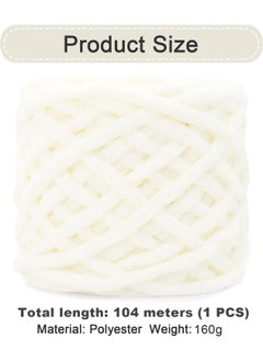 MileMelo 2-Piece Knitting Wool Yarn,Knitting Yarn Coarse Yarn for Crochet, Soft Chunky Yarn for Projects Making Plush Balls Handmade Bags Sweaters Shoes Hats Blankets Scarves White  - Image 2