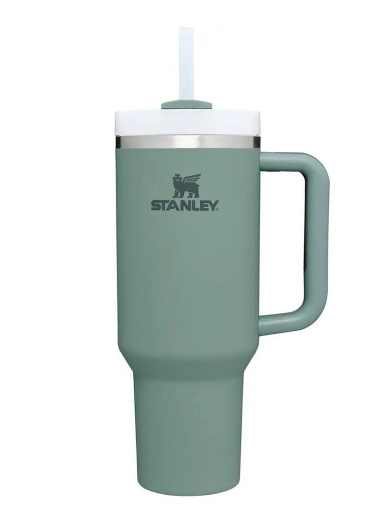 Stanley cup H2.0 Stainless Steel with Lid and Straw for Water Iced Tea,Coffee and Smoothie,Shale,40 oz - Image 1