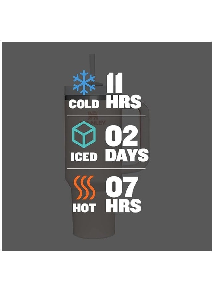 Stanley cup H2.0 Stainless Steel with Lid and Straw for Water Iced Tea,Coffee and Smoothie,Shale,40 oz - Image 5