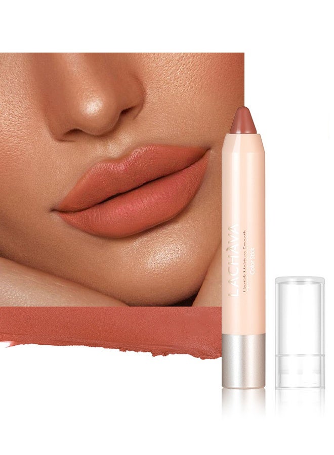 LACHAVA Ultra Matte Lipstick, Waterproof and Long Lasting Lip Liner Lip Makeup Matte Finish Hydrating Lipstick Matte Nude Lipstick Lipliner Lip Crayons Moisture Smooth Matte Lipstick Pencils # 05 - Image 1