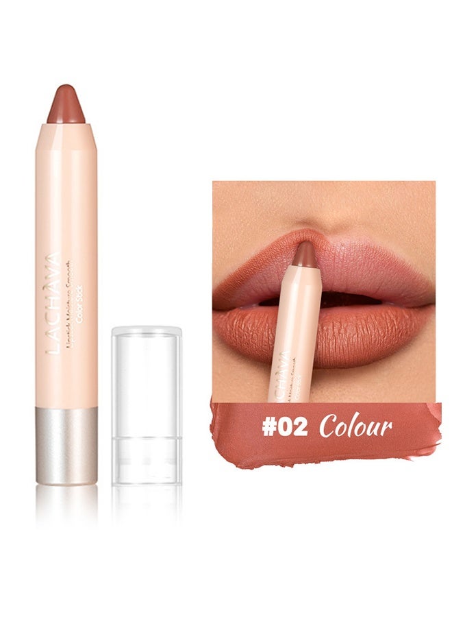 LACHAVA Ultra Matte Lipstick, Waterproof and Long Lasting Lip Liner Lip Makeup Matte Finish Hydrating Lipstick Matte Nude Lipstick Lipliner Lip Crayons Moisture Smooth Matte Lipstick Pencils # 05 - Image 2