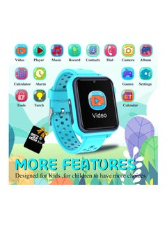 FARROBIZZ Kids Smart Watch 16 Game Smart Watch for kids Phone Fashion Smartwatches for Children 3-14 Great Gifts To Girls Boys Electronic Learning Toys (Blue)  - Image 4