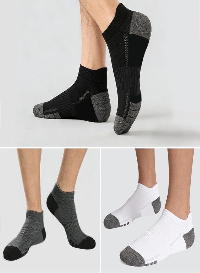SPLASHGRIP Ankle Socks Mesh Ventilating Athletic Casual Low Cut Breathable Short Socks for Men/Women Daily Wear 9 Pairs Black L/XL - Image 2