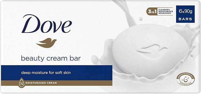 Dove Orginal Beauty Cream Bar 3 in 1 Cleanses Moisturises and Nourishes SulphateFree Bath Soap for Soft and Smooth Skin Suitable for Daily Use 6x90g 4 Pack - Image 2