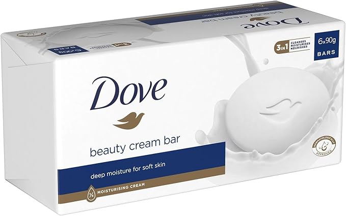 Dove Orginal Beauty Cream Bar 3 in 1 Cleanses Moisturises and Nourishes SulphateFree Bath Soap for Soft and Smooth Skin Suitable for Daily Use 6x90g 4 Pack - Image 5