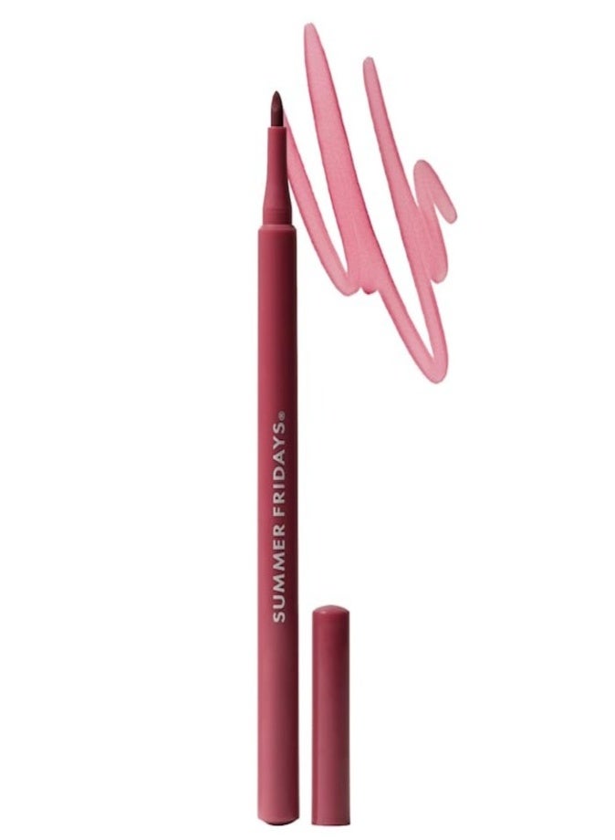 Summer Fridays Flushed Lip Stain 12HR Transfer-Proof Lip Tint – Long-Lasting Hydrating Color Rosette - Image 1