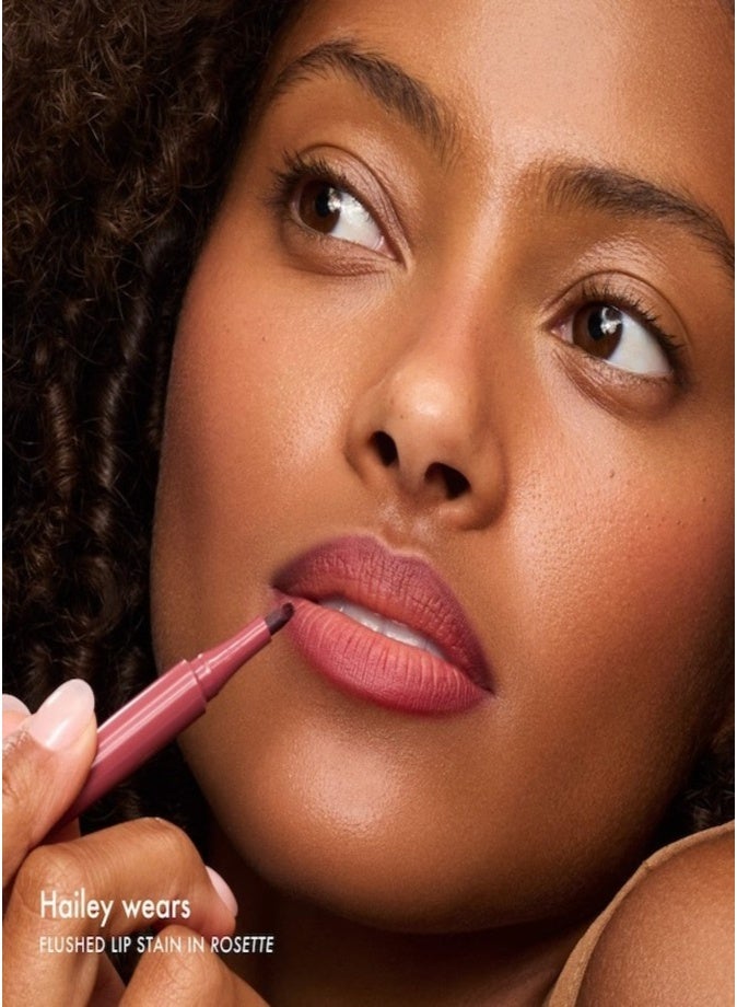 Summer Fridays Flushed Lip Stain 12HR Transfer-Proof Lip Tint – Long-Lasting Hydrating Color Rosette - Image 4