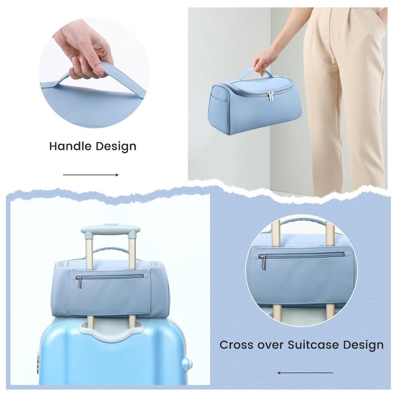 Portable Travel Bag Hair Dryer/Curling Iron Accessories Organizer Waterproof PU Storage Case with Hook for Home Travel Hotel Hair Salon - Image 2