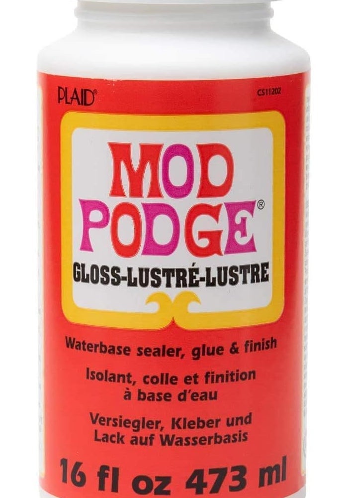 Mod Podge مجموعة مود بودج الكاملة للتزيين - زجاجتان سعة 16 أونصة (تشطيب غير لامع ولامع) مع 4 فراشي إسفنجية - Image 4