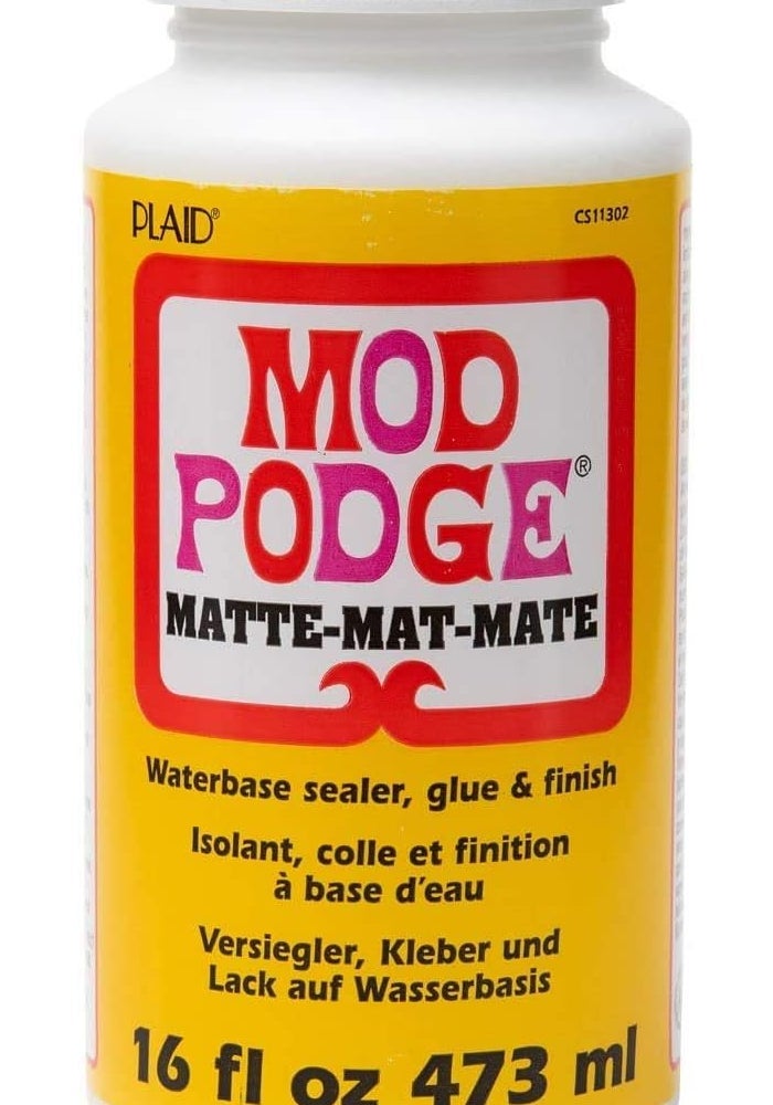 Mod Podge مجموعة مود بودج الكاملة للتزيين - زجاجتان سعة 16 أونصة (تشطيب غير لامع ولامع) مع 4 فراشي إسفنجية - Image 3