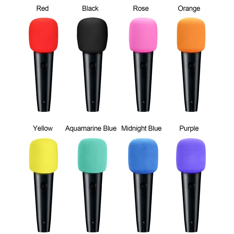 ChromLives Colorful Microphone Cover Microphone Windscreen Foam Cover Top Grade 8 Pack - Image 3