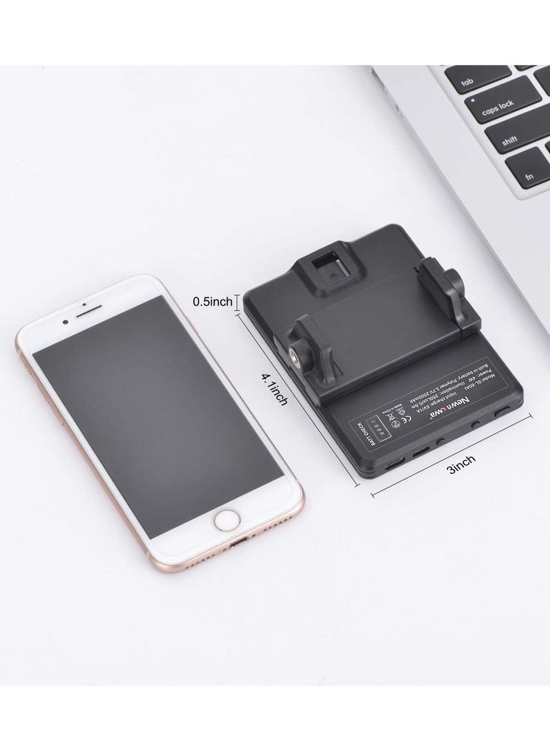 DUSALA High-power 60-LED Rechargeable Selfie Light with Front u0026 Back Clips, 3 Light Modes and 10 Brightness Levels, Ideal for Makeup, Selfies, Vlogs, Video Conferences on Smartphones, Tablets, Laptops - Image 3