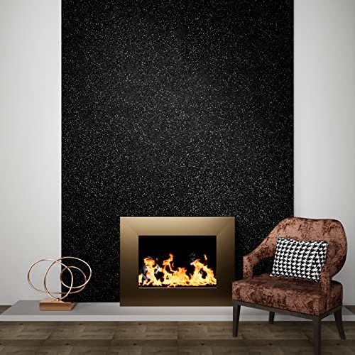 Stickyart 15.8"x275.6" Black Peel and Stick Glitter Wallpaper Self Adhesive Glitter Fabric Wallpaper Removable Sparkle Contact Paper for Cabinets Dresser Drawer Glitter Paper for DIY Crafts - Image 4