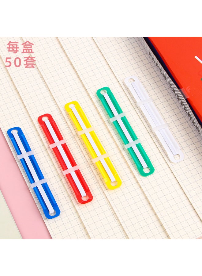 HELPS Binding Clip Two-hole Double-hole Page Binding Buckle A4 Plastic Binding Clip Hole Punch File Binding Clip - Image 4