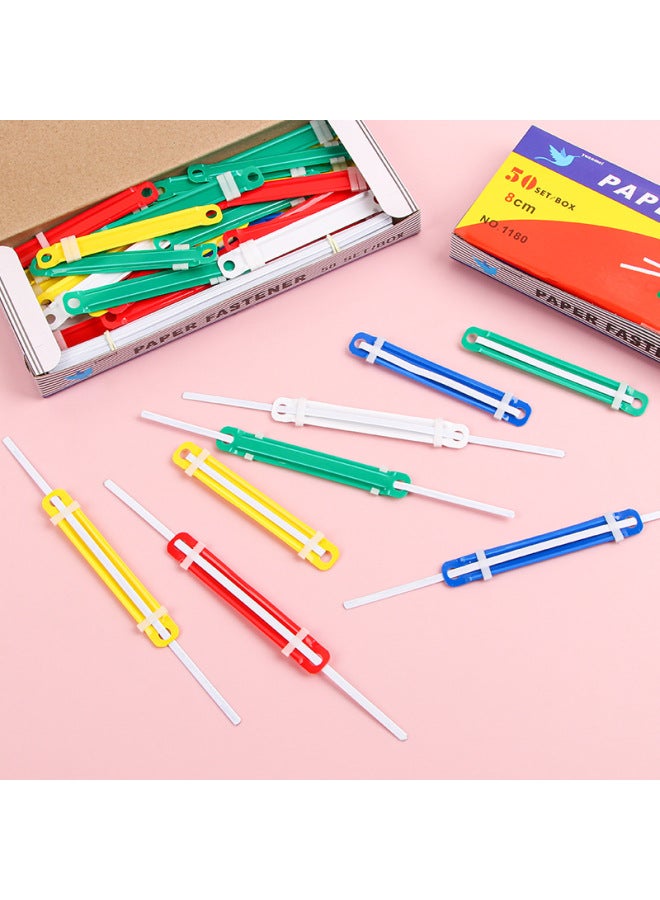 HELPS Binding Clip Two-hole Double-hole Page Binding Buckle A4 Plastic Binding Clip Hole Punch File Binding Clip - Image 2